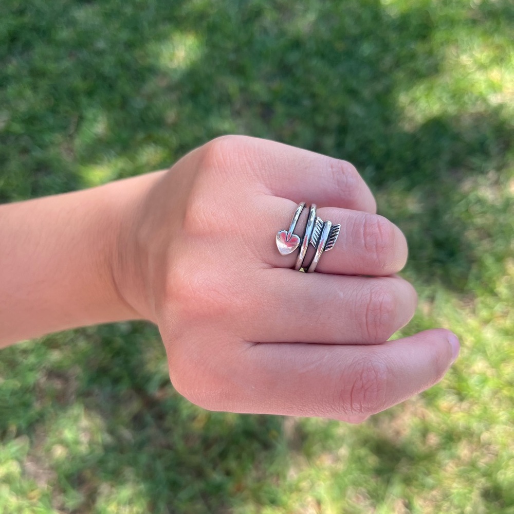 James Avery Silver and Black Stacked Ring